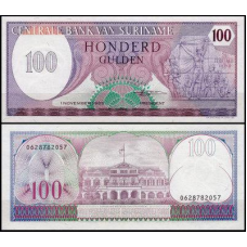Сурінам/Suriname 100 Gulden 1985 Pick 128b UNC