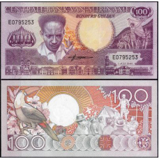 Сурінам/Suriname 100 Gulden 1986 Pick 133a UNC