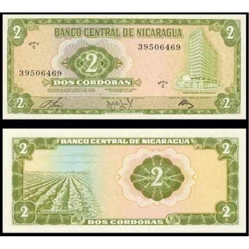 Nicaragua Нікарагуа - 2 Cordobas 1972 UNC Nicaragua Нікарагуа - 2 Cordobas 1972 UNC