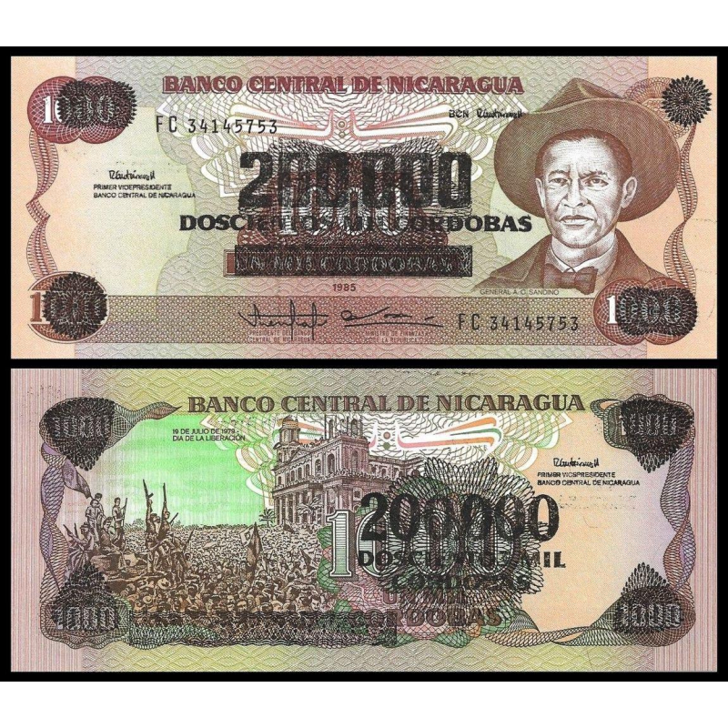 Nicaragua / Нікарагуа - 200000 Córdobas 1985 - UNC Nicaragua / Нікарагуа - 200000 Córdobas 1985 - UNC