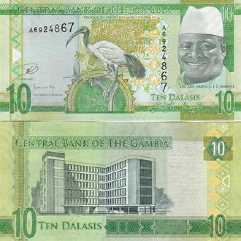 Gambia Гамбія - 10 Dalasis 2015 UNC
