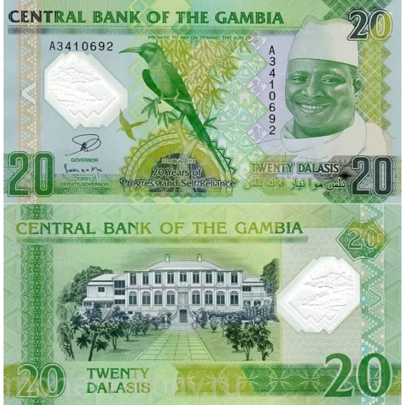 GAMBIA/ Гамбія - 20 Dalasis 2014 - UNC полімер GAMBIA/ Гамбія - 20 Dalasis 2014 - UNC полімер