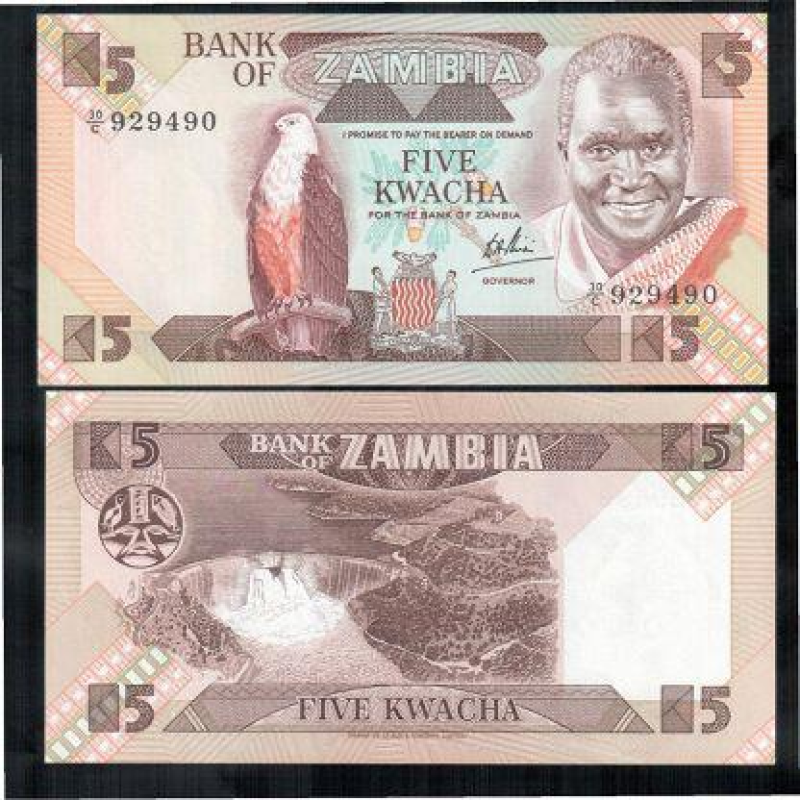 Замбія / Zambia 5 Kwacha (1986-88) Pick 25d UNC Замбія / Zambia 5 Kwacha (1986-88) Pick 25d UNC