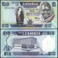Замбія / Zambia 10 Kwacha (1989) UNC
