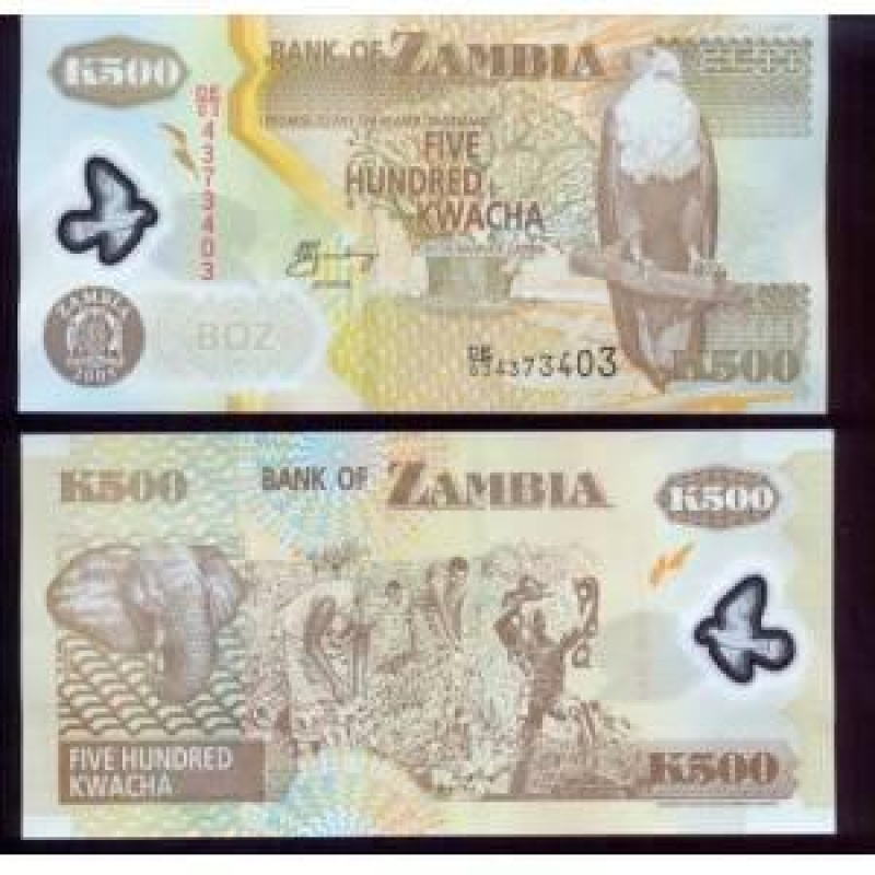 Замбія/ Zambia 500 Kwacha 2005 Pick43d Plastic UNC Замбія/ Zambia 500 Kwacha 2005 Pick43d Plastic UNC