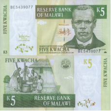 Малаві/Malawi 5 Kwacha 2005 Pick 36 UNC