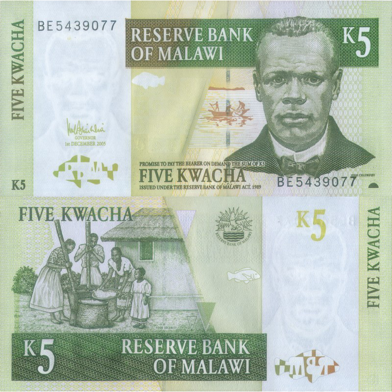 Малаві/Malawi 5 Kwacha 2005 Pick 36 UNC Малаві/Malawi 5 Kwacha 2005 Pick 36 UNC