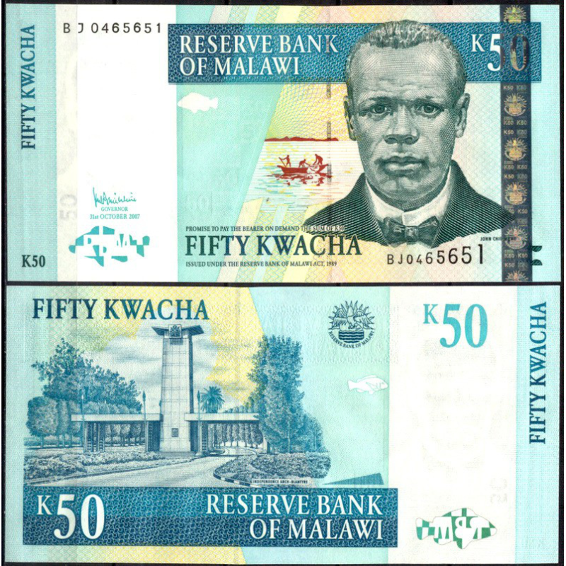 Малаві/Malawi 50 Kwacha 2007 Pick 53c UNC Малаві/Malawi 50 Kwacha 2007 Pick 53c UNC