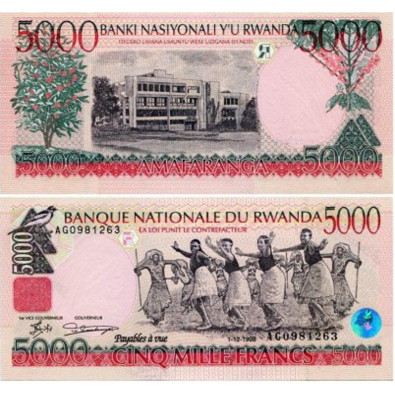 Rwanda Руанда - 5000 Francs 1998 UNC