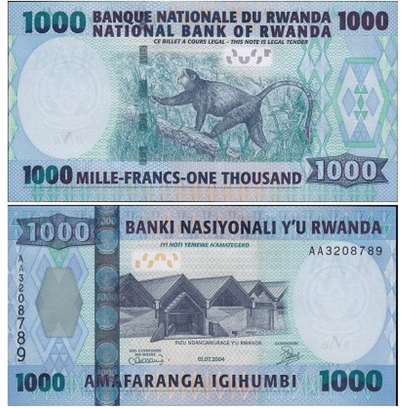 Руанда / Rwanda 1000 Francs 2008 Pick 36 UNC Руанда / Rwanda 1000 Francs 2008 Pick 36 UNC