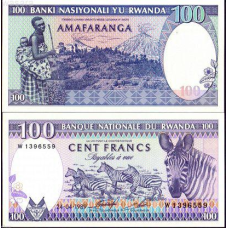 Руанда/Rwanda 100 Francs 1982 UNC