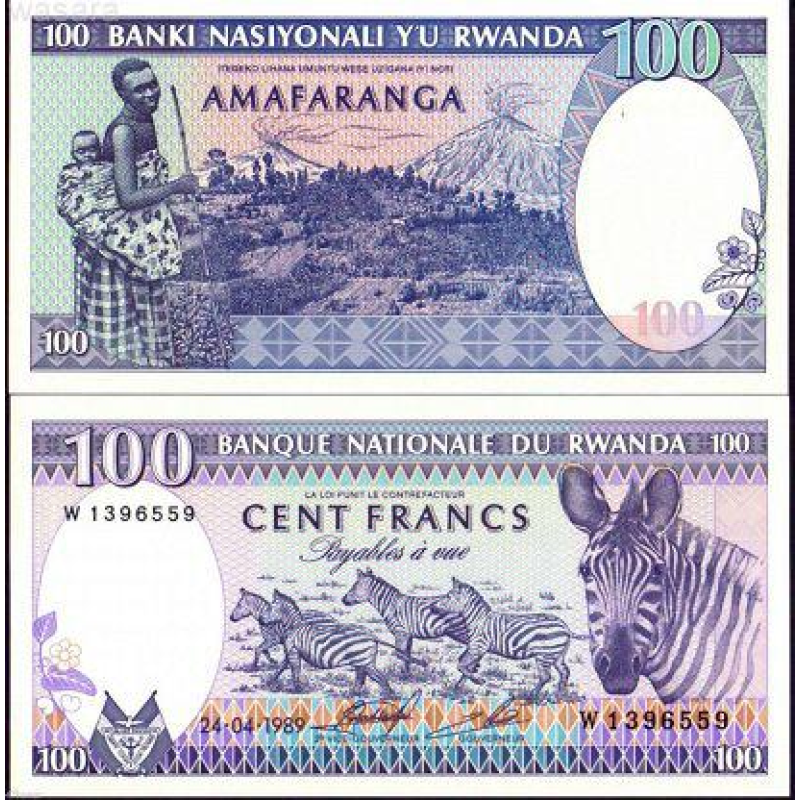 Руанда/Rwanda 100 Francs 1982 UNC Руанда/Rwanda 100 Francs 1982 UNC