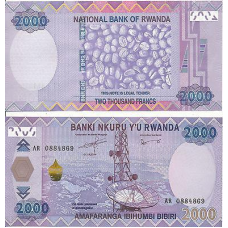 Rwanda Руанда - 2000 Francs 2014 UNC