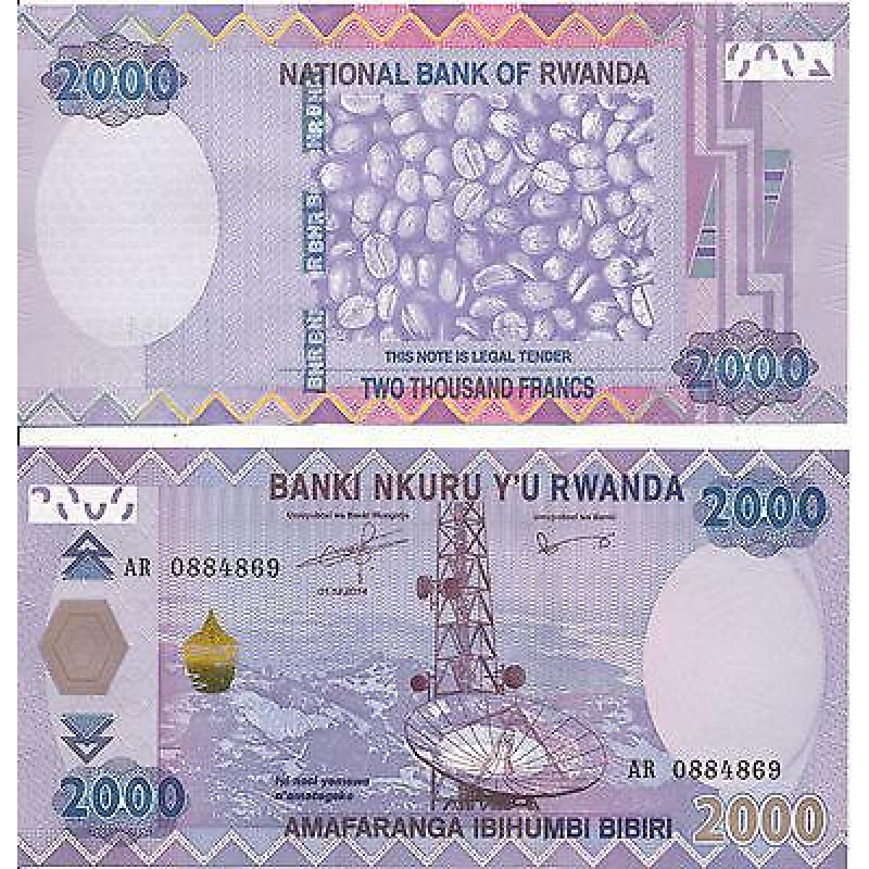 Rwanda Руанда - 2000 Francs 2014 UNC