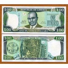 Ліберія / Liberia 100 dollars 2009 Pick 30e UNC