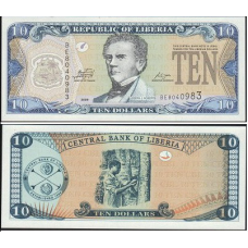 Liberia Ліберія-10 Dollars 2011 P-27 UNC
