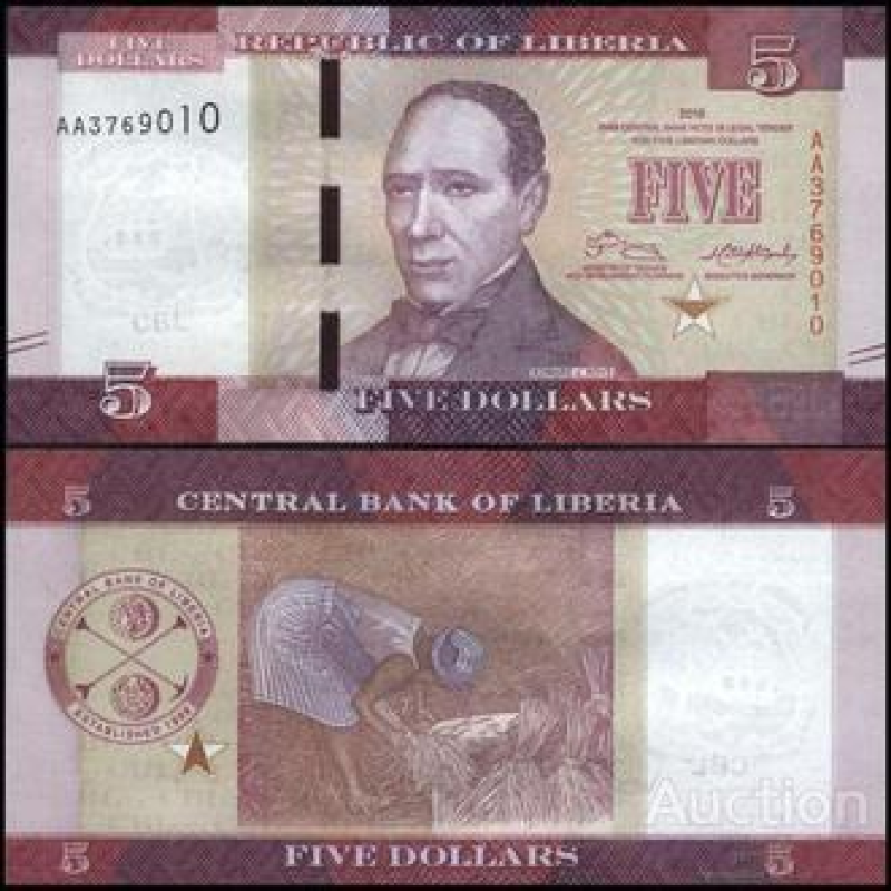 Ліберія / Liberia 5 dollars 2016 Pick NEW UNC Ліберія / Liberia 5 dollars 2016 Pick NEW UNC