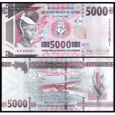 Гвінея / Guinea 5000 Francs 2015 UNC