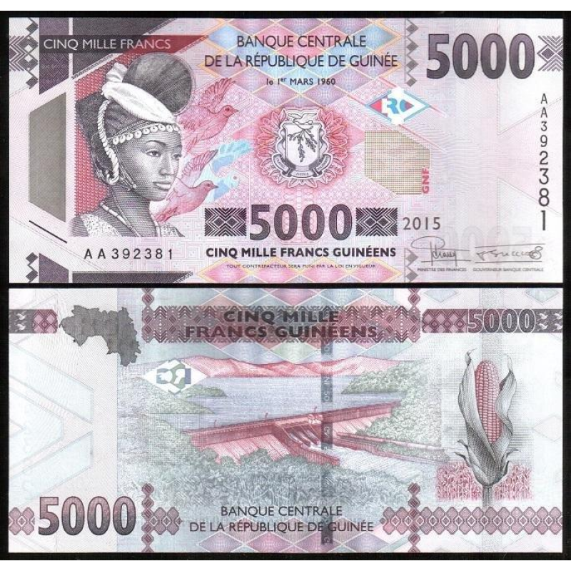Гвінея / Guinea 5000 Francs 2015 UNC