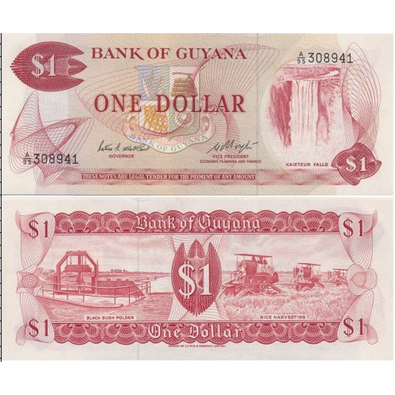 Гайана/Guyana 1 Dollars (1989) Pick 21 UNC Гайана/Guyana 1 Dollars (1989) Pick 21 UNC