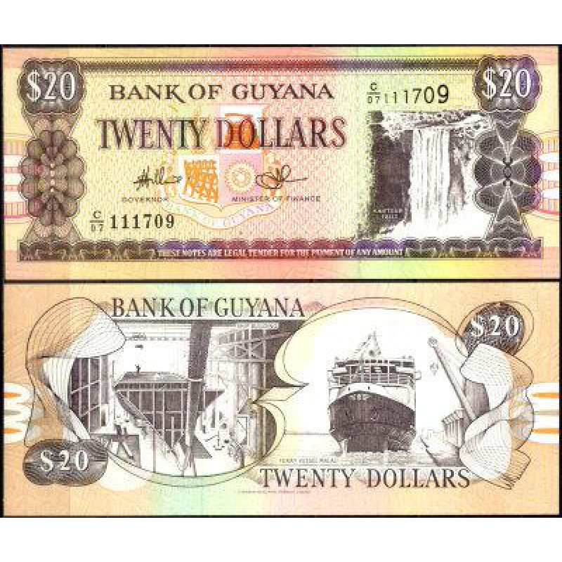 Гайана / Guyana 20 Dollars 200* Pick 30 UNC Гайана / Guyana 20 Dollars 200* Pick 30 UNC