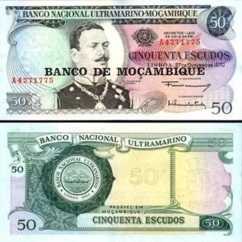 Мозамбік / Mozambique 50 escudos 1970(76) P116 UNC Мозамбік / Mozambique 50 escudos 1970(76) P116 UNC