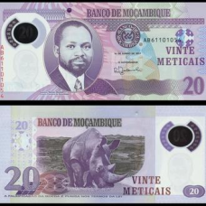 Mozambique Мозамбік 20 Meticais 2017 UNC