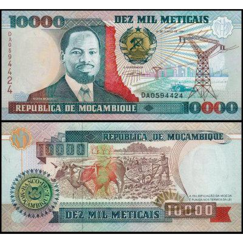 Мозамбік/Mozambique 10000 Meticas 1991 Pick137 UNC Мозамбік/Mozambique 10000 Meticas 1991 Pick137 UNC