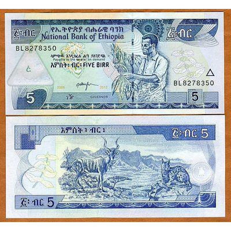 Ethiopia Эфиопия -5 Birr 2006 UNC
