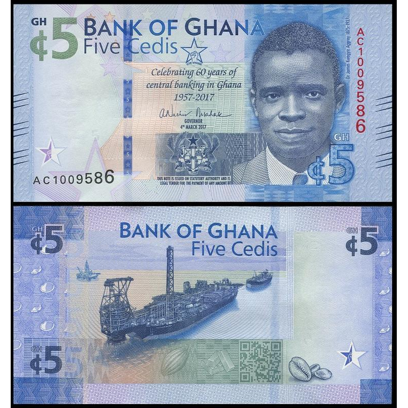 Гана / Ghana 5 Cedis 2017 Pick NEW UNC Гана / Ghana 5 Cedis 2017 Pick NEW UNC