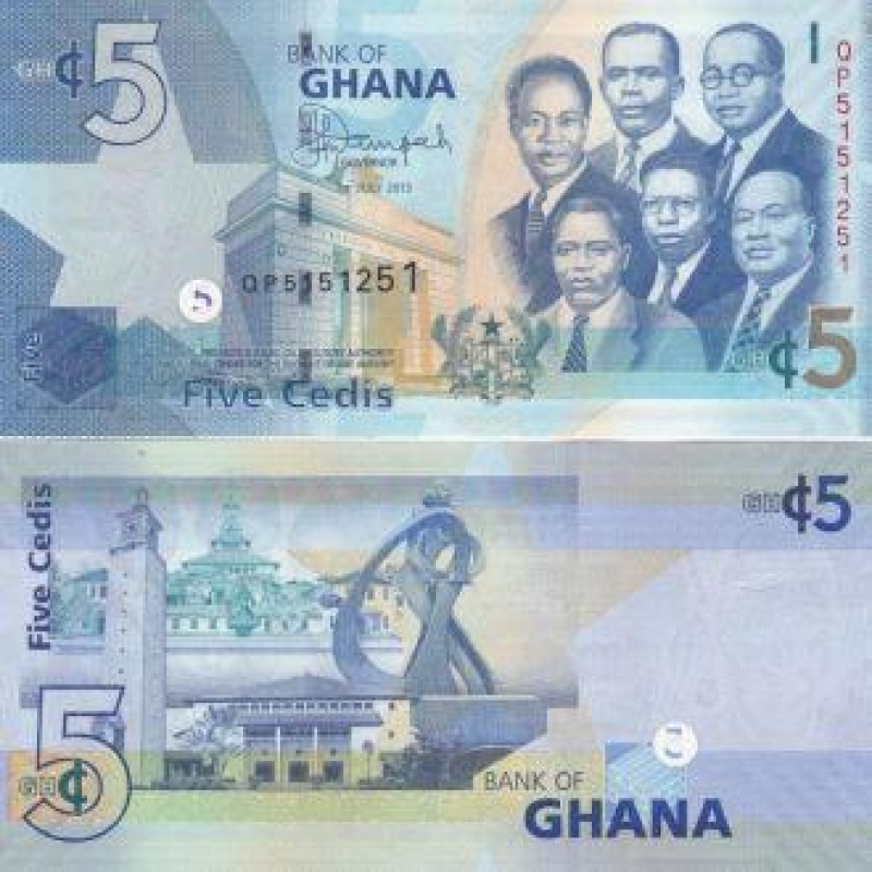 Гана / Ghana 5 Cedis 2015 Pick 38 UNC Гана / Ghana 5 Cedis 2015 Pick 38 UNC