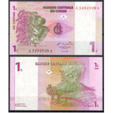 Конго Д. Рес/Congo D. Rep 1 Centime 1997 P80 UNC