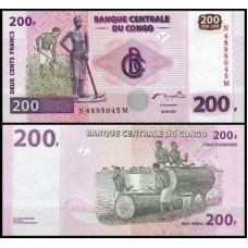 Конго / Congo 200 francs 2007 Pick 99 UNC