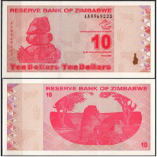 Зімбабве/Zimbabwe 10 Dollars 2009 Pick 94 UNC