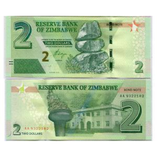 Зімбабве / Zimbabwe 2 Dollars 2016(2017) Pick NEW UNC
