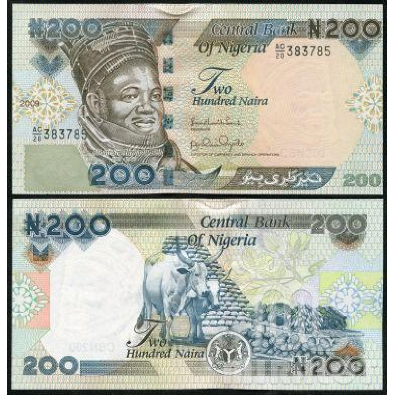 Nigeria Нігерія - 200 Naira 2007 UNC Nigeria Нігерія - 200 Naira 2007 UNC