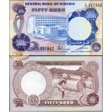 Нігерія / Nigeria 50 kobo (1973-78) Pick 14g UNC