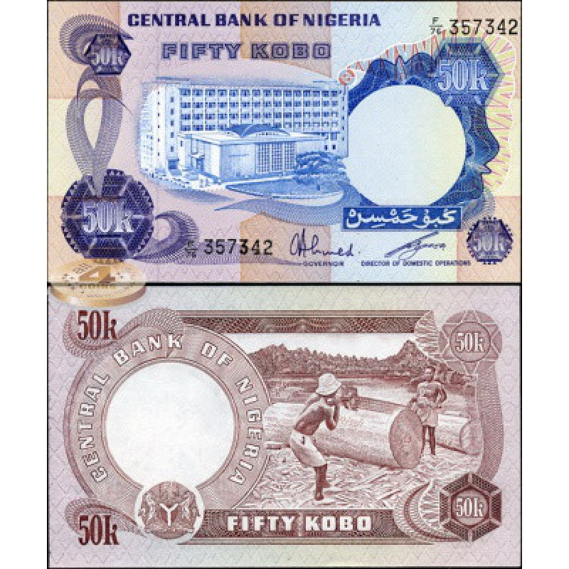 Нігерія / Nigeria 50 kobo (1973-78) Pick 14g UNC