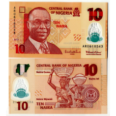 Nigeria Нігерія - 10 Naira 2006 UNC 7 digits Pick 33a