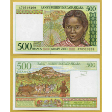 Мадагаскар/Madagascar 500 Francs (1994) P75a UNC
