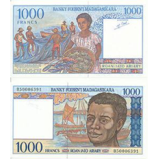 Мадагаскар/Madagascar 1000 Francs (1994) P76a UNC