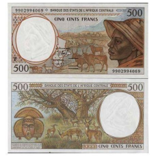 Ц. Африка Ш/C. Africa St 500 Franc 2000 P101Cg UNC