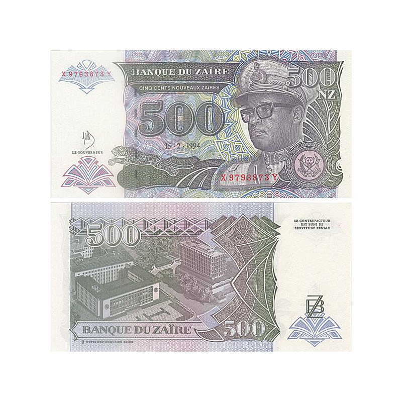 Заїр 500 Zaїres 1994р. UNC Заїр 500 Zaїres 1994р. UNC