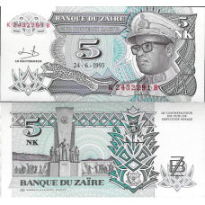 Заїр / Zaїre 5 nouveaux makuta 1993 Pick 48 UNC