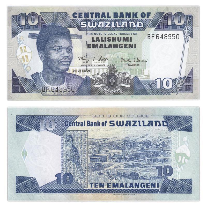 Свазіленд / Swaziland 10 emalangeni 2006 Pick 29c UNC Свазіленд / Swaziland 10 emalangeni 2006 Pick 29c UNC