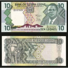 Sierra Leone Сьєрра-Леоне - 10 Leones 1988 UNC