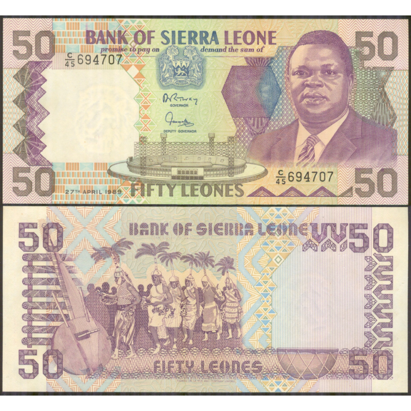 Sierra Leone Сьєрра-Леоне - 10 Leones 1988 UNC Sierra Leone Сьєрра-Леоне - 10 Leones 1988 UNC