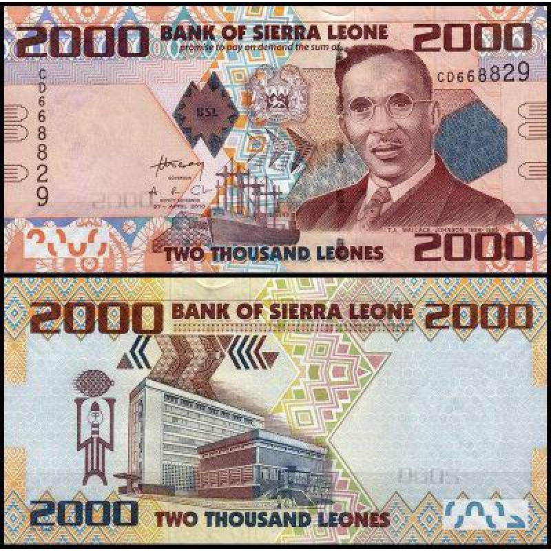Сьєрра Леоне 2000 leones 2010 Pick 31 UNC