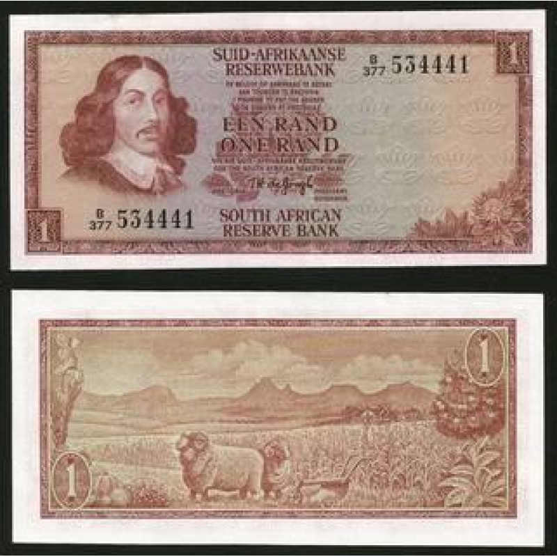 Південна Африка (ПАР) 1 rand 1973-75 Pick 116 UNC Південна Африка (ПАР) 1 rand 1973-75 Pick 116 UNC