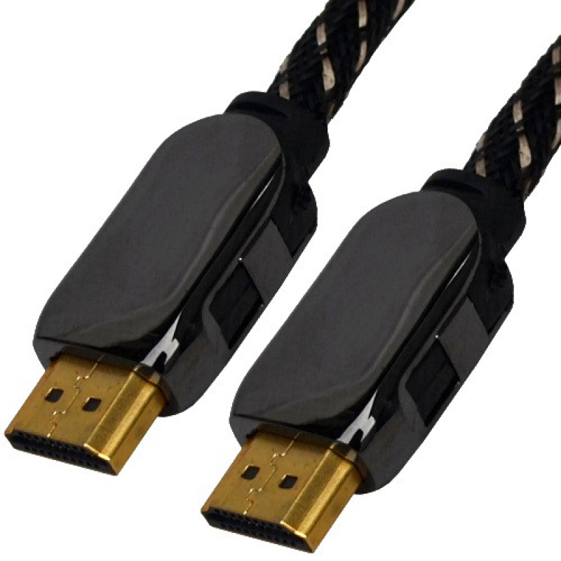 Шнур HDMI (штекер-штекер), v.1.3В, “позолочений“, діам.-8 мм, фільтра + сітка, у коробці, 3 м, COMP